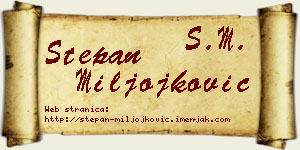Stepan Miljojković vizit kartica